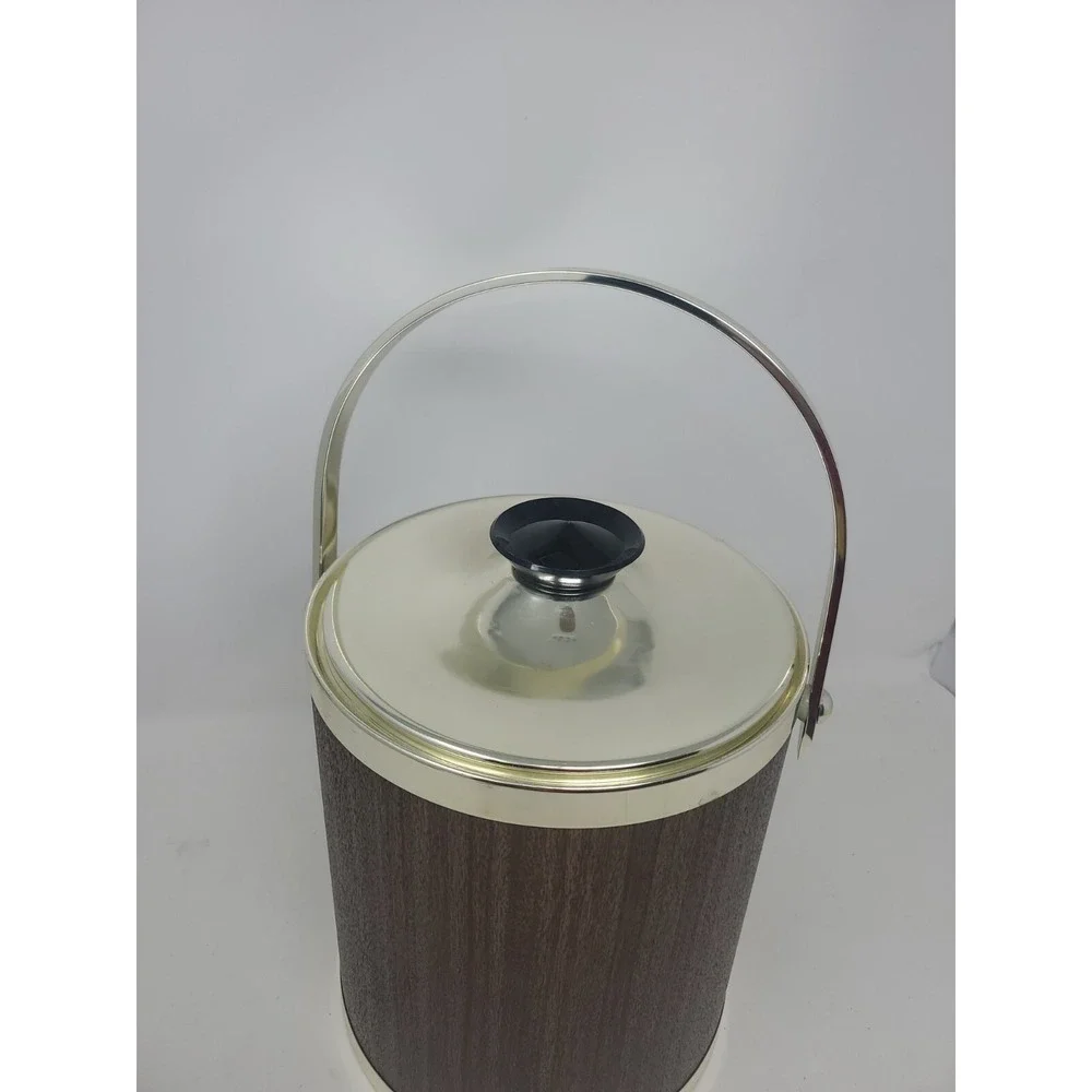 Vintage Mid Century Modern Copper Colored Kromex Ice Bucket RETRO!